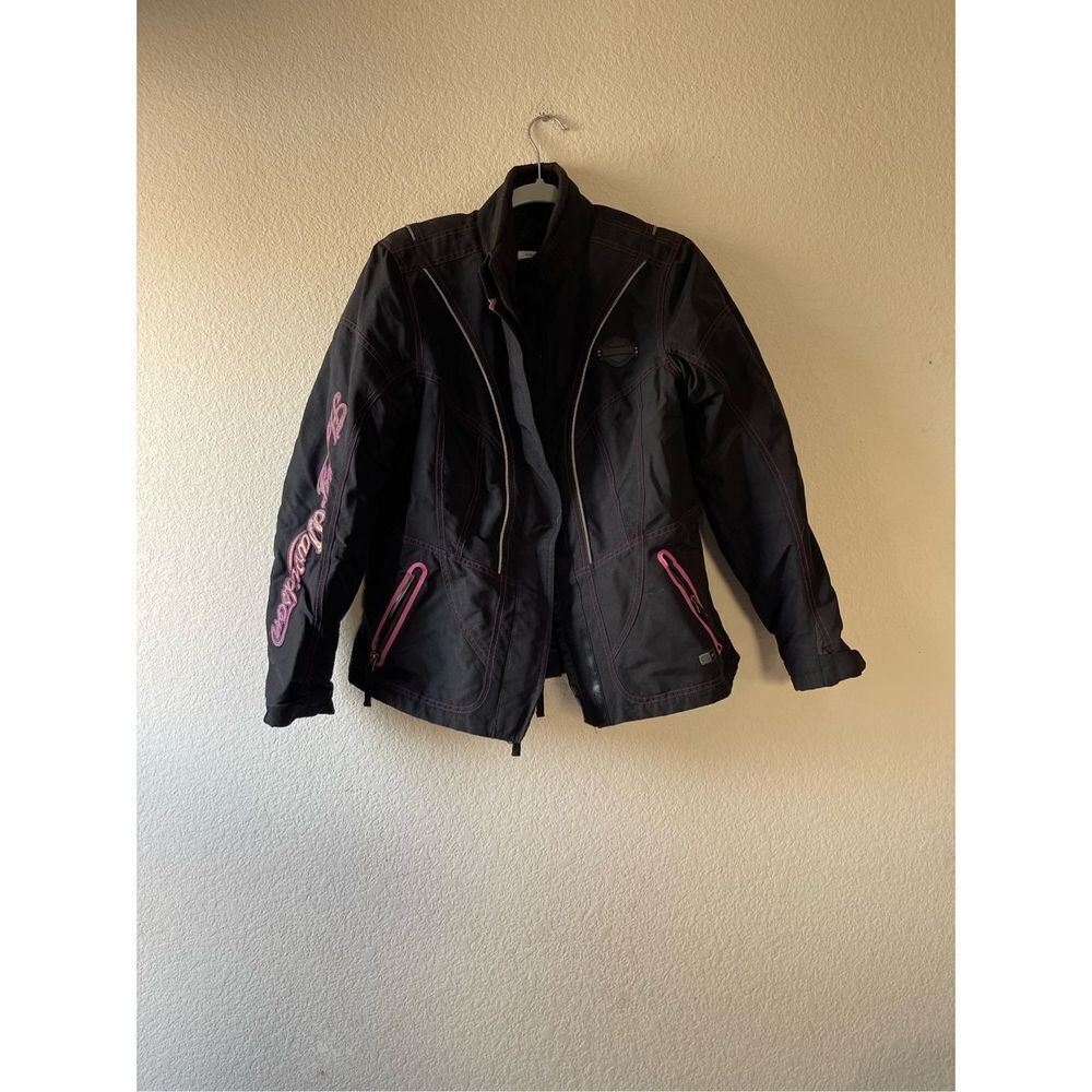 Harley Davidson Riding Padded Big Embroidered Details Size Large
